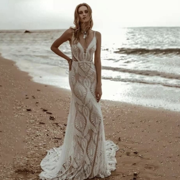 Boho Wedding Dress size 12 - Picture 7 of 7